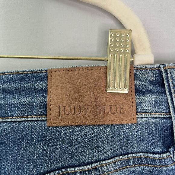 Judy Blue Slim Fit Medium Wash High Rise Jeans Plus Sz 22W JB88776 DK Whiskered - Picture 9 of 16